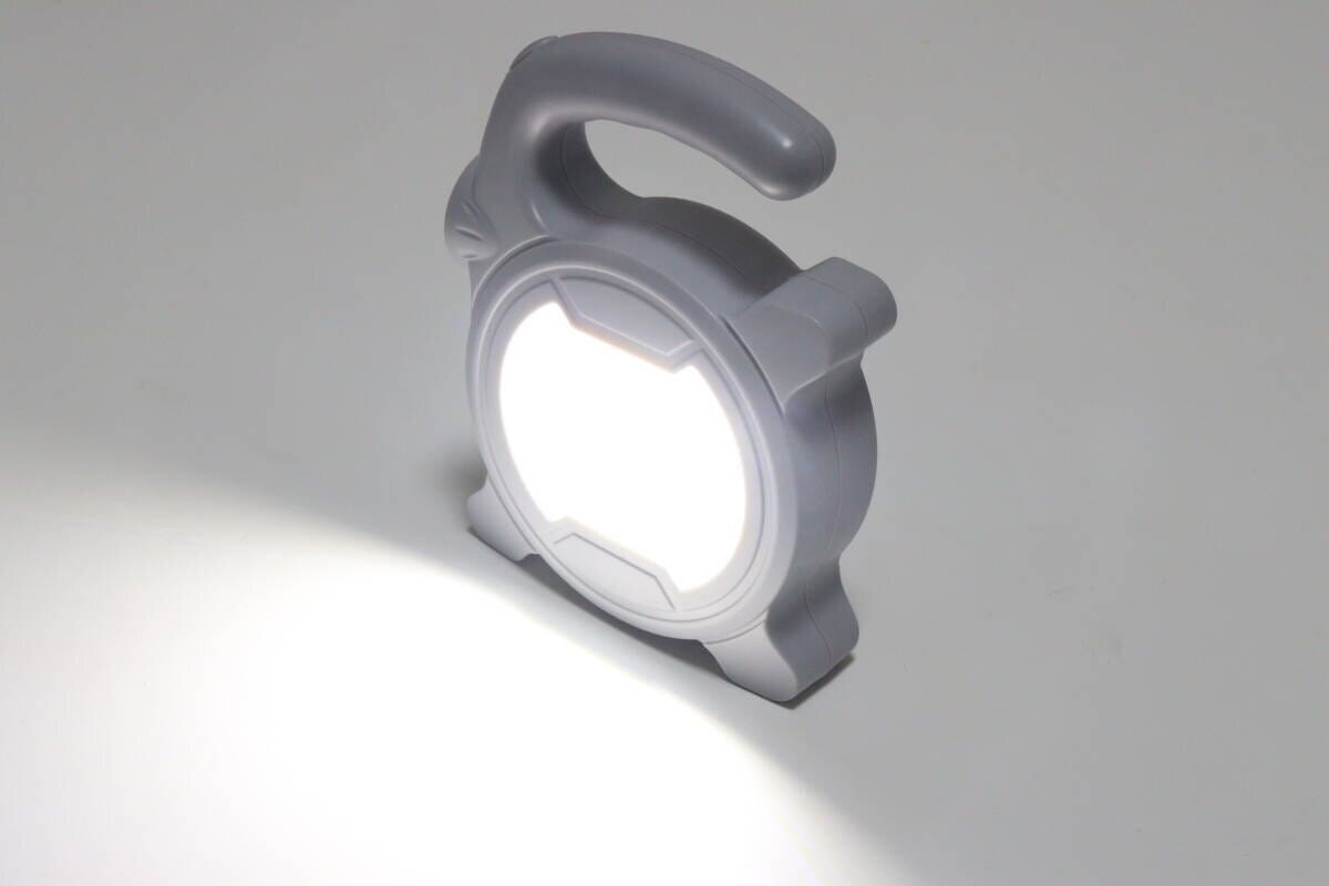 ダイソー　手持ちライト（グレー）　自立する