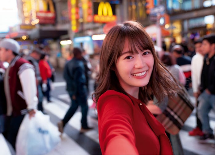 ブロードウェイを歩く生田絵梨花/セカンド写真集『インターミッション』(講談社)表紙:撮影/中村和孝