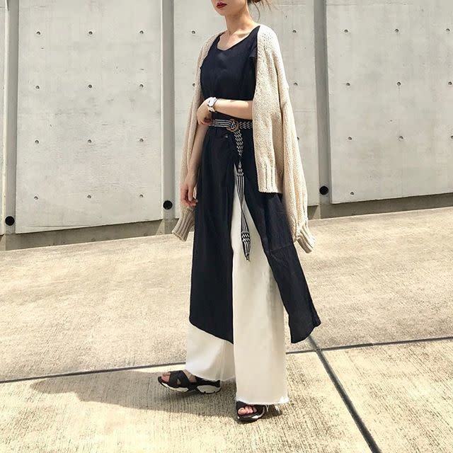 ワンピースにワイドパンツを重ねよう 初秋にぴったりなレイヤードコーデ8選 ビューティーガール