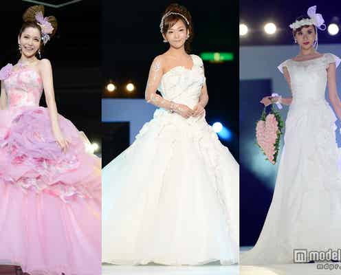 藤井リナ、道端アンジェリカ、華原朋美らが純白姿で魅了 白鵬も登場した桂由美ブライダルショー<写真特集>