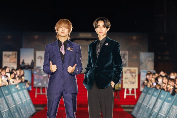 レッドカーペットに登場したKing & Prince/高橋海人、永瀬廉(提供写真)