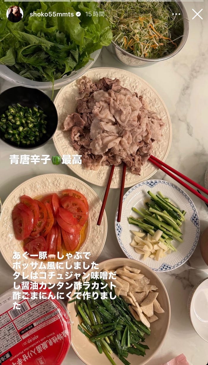 中川翔子Instagramストーリーズより