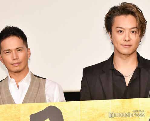 EXILE TAKAHIRO、市原隼人の“ボリュームバスト”に驚愕「女風呂と間違えたかと…巨乳が…」<3人の信長>