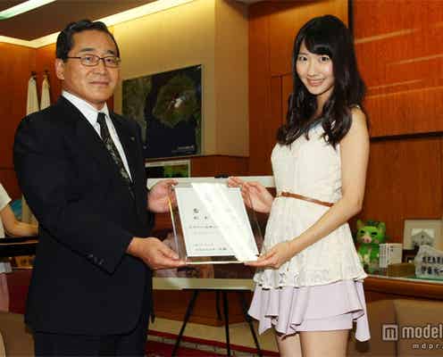 柏木由紀、鹿児島県の“薩摩大使”に就任 しっとり着物姿でPR