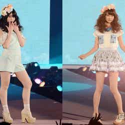 ランウェイを華やかに彩った(左から)前田亜美、阿部マリア