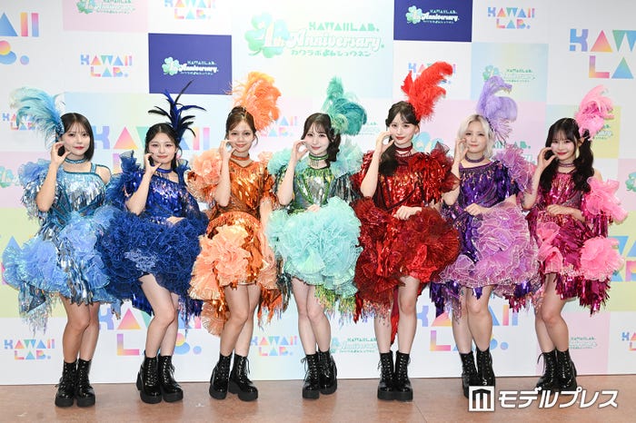CANDY TUNE(左から)福山梨乃、桐原美月、南なつ、小川奈々子、立花琴未、宮野静、村川緋杏(C)モデルプレス