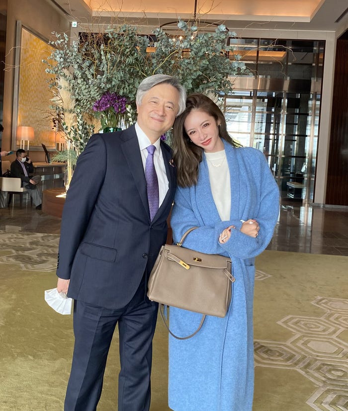 父・白眞勲と宮崎麗香(提供写真)