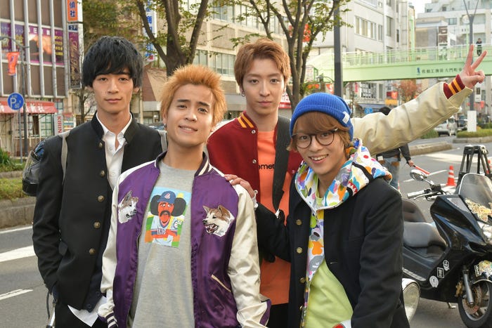 (左から)木佐役・若林拓也、ナラ役・堀家一希、カブ役・櫻井圭佑、エンドー役・永田崇人(C)TBS