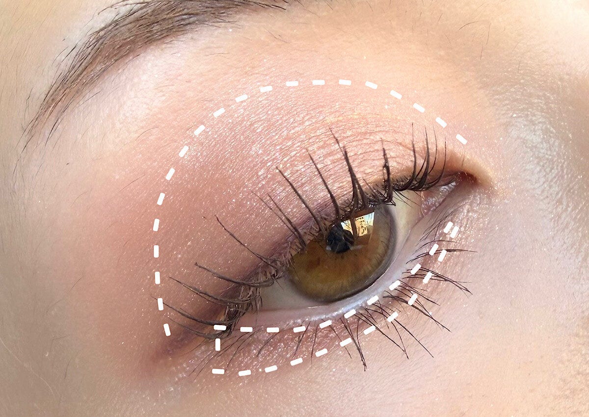 塗る位置は「アイホール内側」「涙袋より狭い位置」