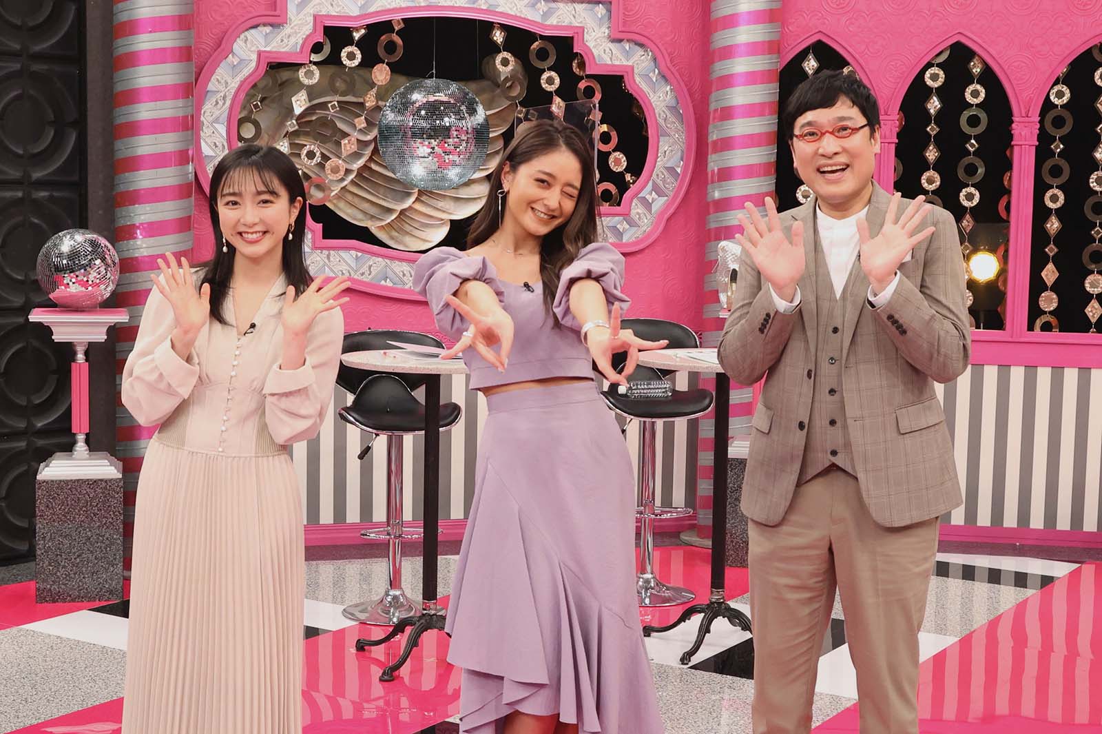 佐久間みなみアナ、みちょぱ、山里亮太 （C）フジテレビ