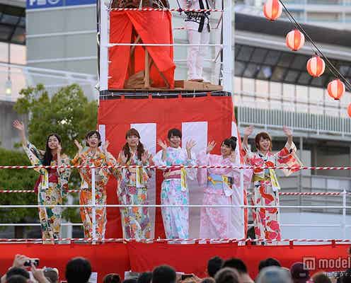 峯岸みなみらAKB48メンバー華やか浴衣姿でサプライズに6000人が熱狂