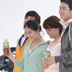 武井咲のCM撮影風景