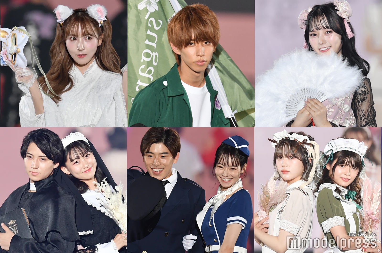 （上段）三上悠亜、はじめしゃちょー、齊藤なぎさ（下段）岡田蓮＆みとゆな 、なこなこカップル、なえなの＆景井ひな （C）モデルプレス