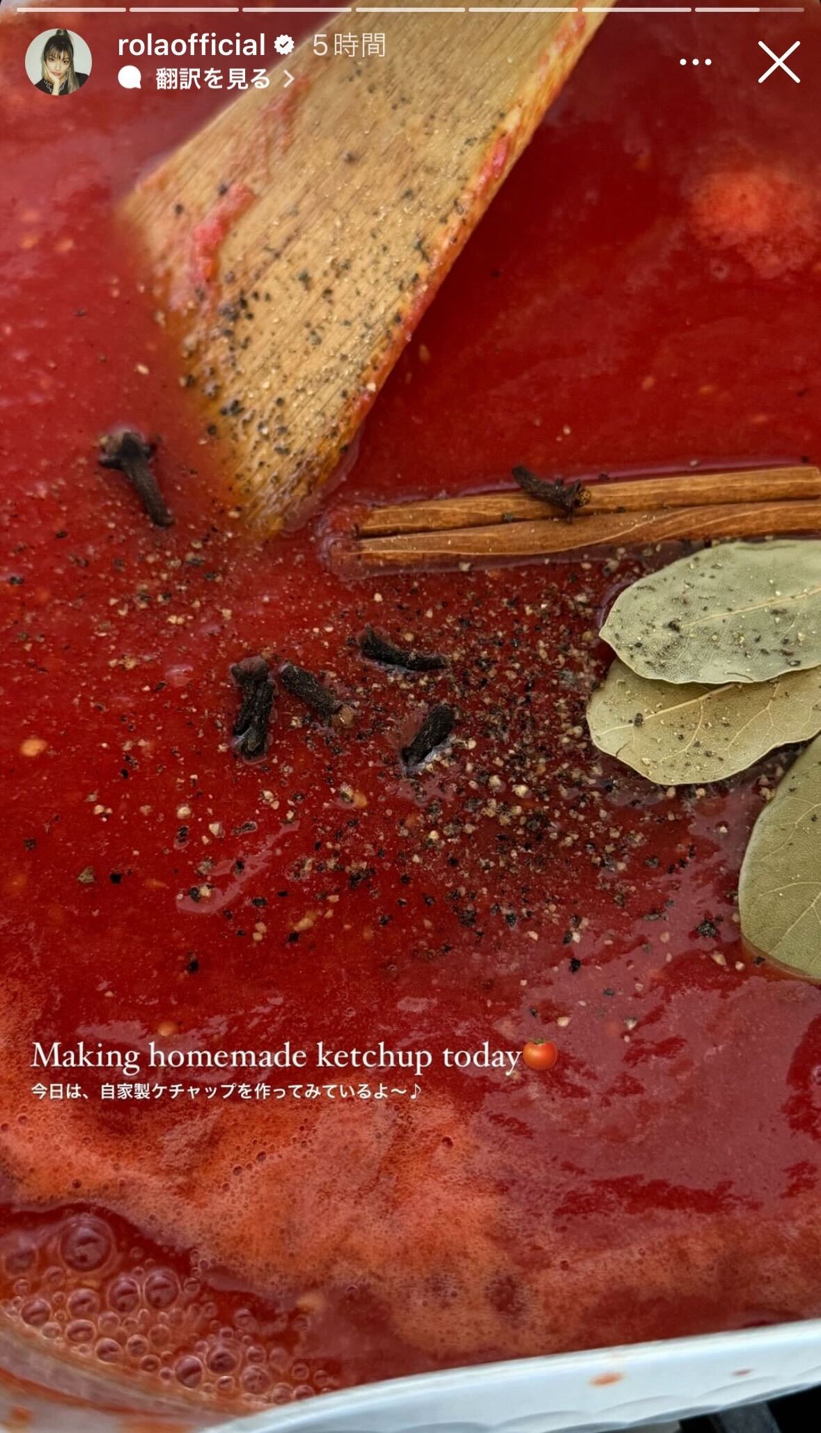 ローラInstagramストーリーズより