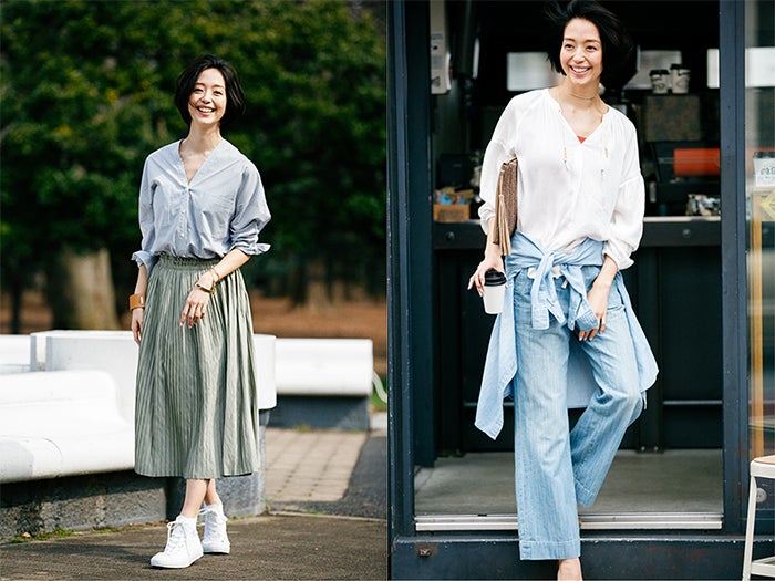 安定の人気を誇る“ノーカラーシャツ”で上品＆女性らしさUP！