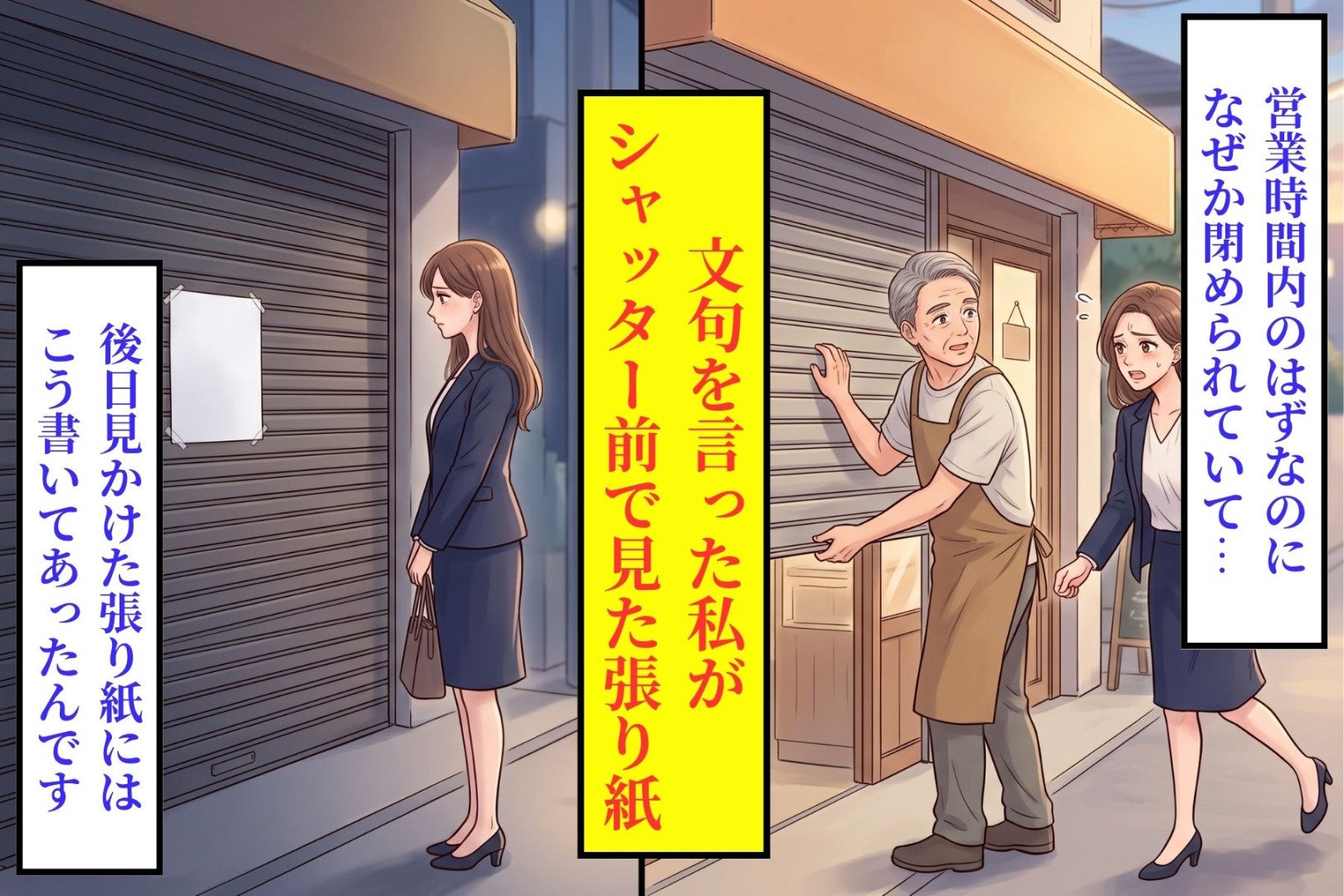 「営業時間くらい、守ってください」シャッター前でそう言った私が、後日読んだ貼り紙