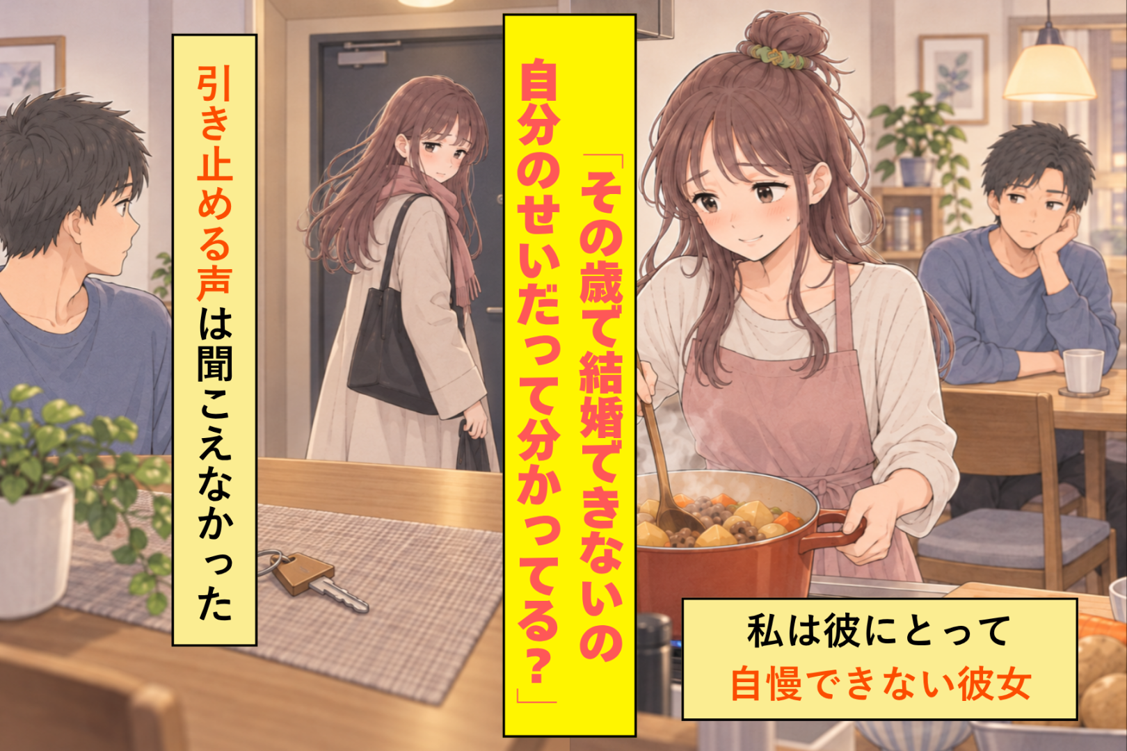 「その歳で結婚できないの、自分のせいだって分かってる？笑」と彼の部屋で言われた私に、半年以上たって届いた一言