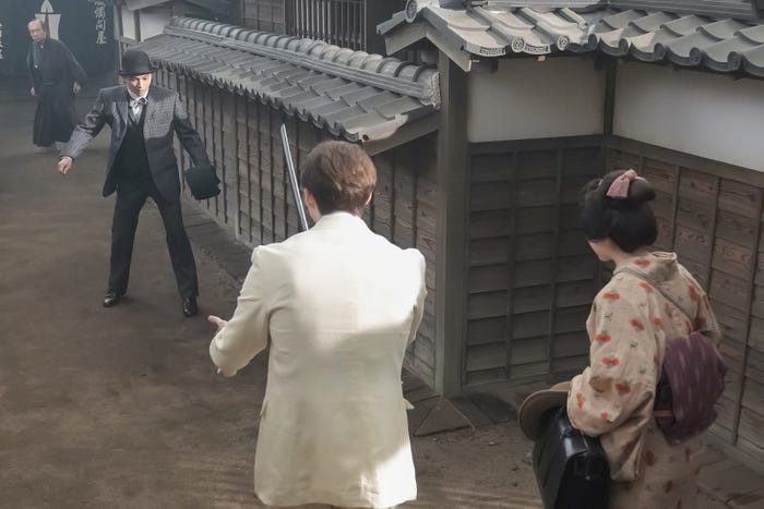 吉沢亮、トミー・バストウ、高石あかり「ばけばけ」第38話(C)NHK