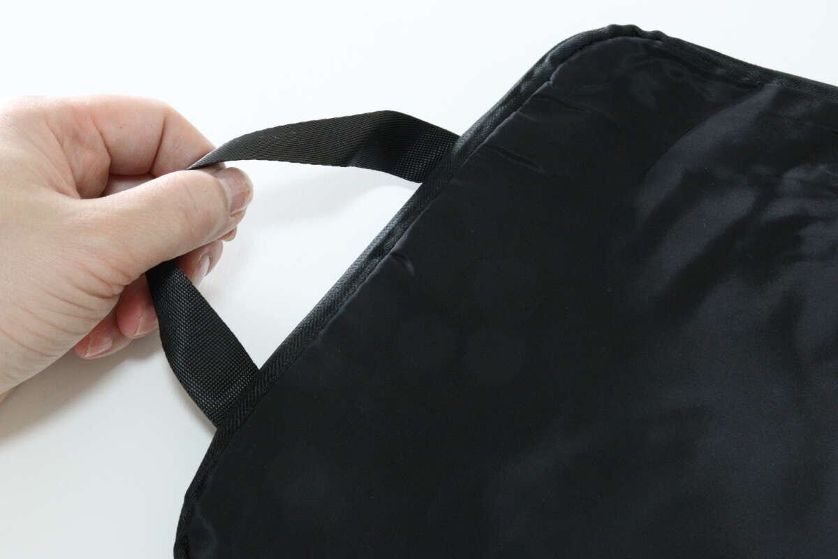 トラベル単層圧縮バッグ（35cm×25cm、BK）　持ち手