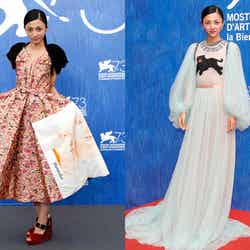満島ひかり、華やかドレスで「第73回ベネチア国際映画祭」に出席／左：PRADA、右：GUCCI