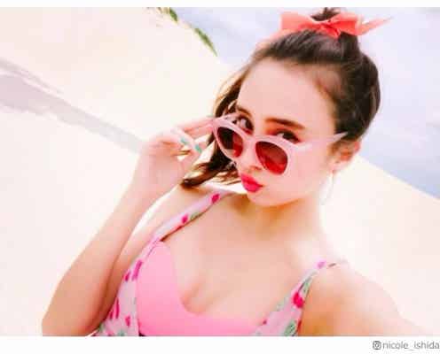石田ニコル、美バストあらわなビキニショットがキュートで色っぽい!
