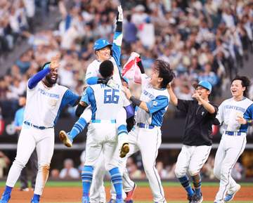日本ハム 今季3度目サヨナラ勝ち 2連勝で貯金11 同点の九回に奈良間が決めた、中越えサヨナラ二塁打