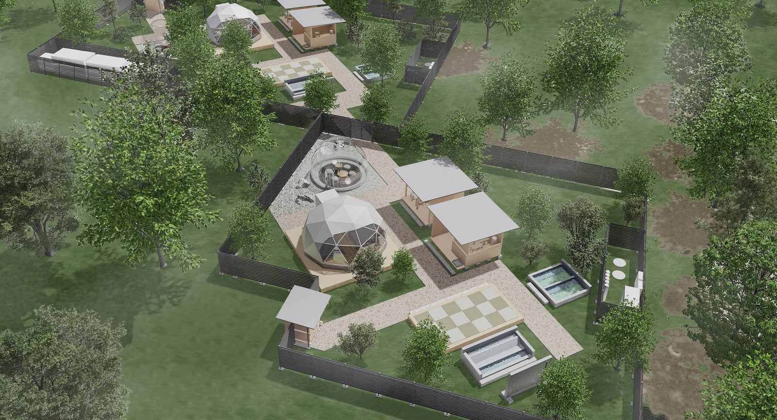 山梨に富士山ビューの2室限定グランピング「dots by Dot Glamping Suite」サウナ＆座湯シアター付き