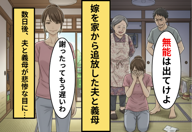 「代わりはいくらでもいる」嫁を追放した夫と義母！だが「戻ってきてくれ」嫁のありがたみに気付くも…「もう遅い」