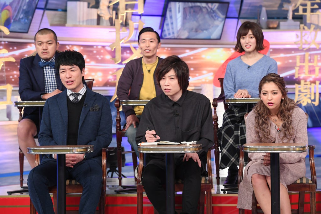 （前列左から）川島明、前田裕二氏、ゆきぽよ（後列左から）カミナリ、王林（C）TBS