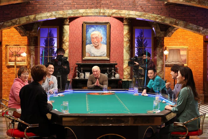 (左から)近藤春菜、大倉士門、ノブ、松本人志、大悟、DJ松永、ヒコロヒー (C)フジテレビ