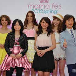 「mama fes 2012 spring」が開幕（左から）中林美和、相川七瀬、道端カレン、乙葉、住谷杏奈、ダイヤモンド☆ユカイ