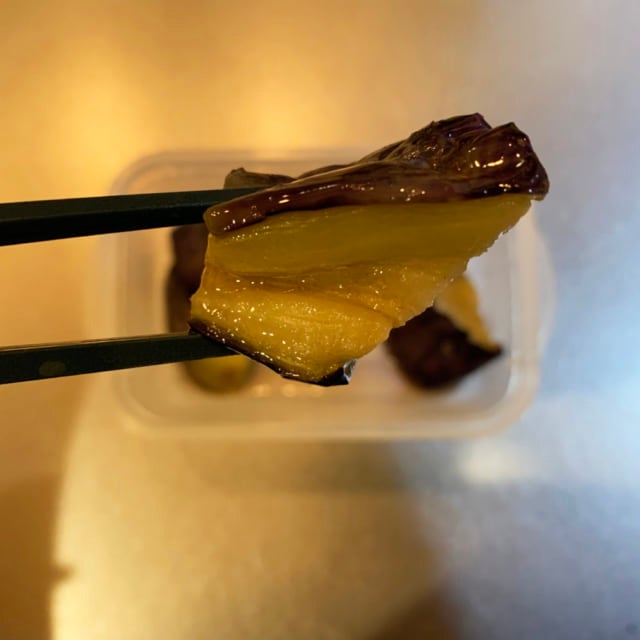 電子レンジで解凍したなす