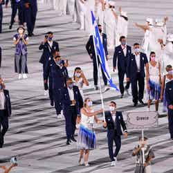 東京オリンピック開会式 ギリシャの入場の様子 ／Photo by Getty Images