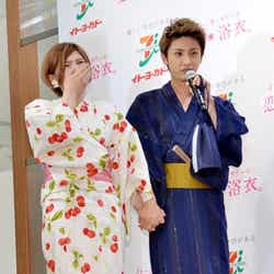 ファンと浴衣デートをし與真司郎