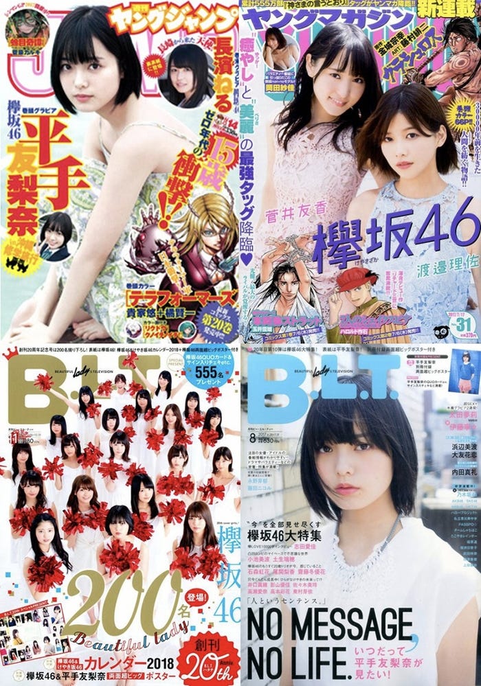 欅坂46が表紙を飾った雑誌(提供画像)
