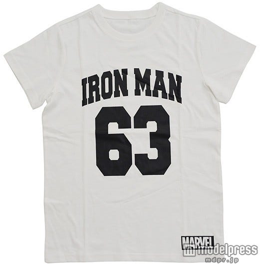 アイアンマン、ロゴTシャツ(白)(税抜き¥1500)(C)Marvel2015