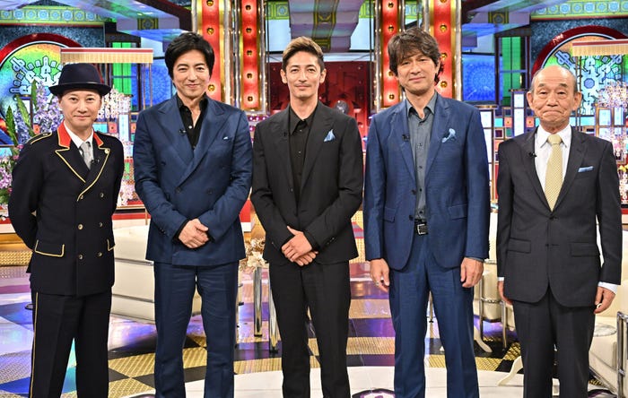 (左から)中居正広、大沢たかお、玉木宏、江口洋介、笹野高史(C)TBS