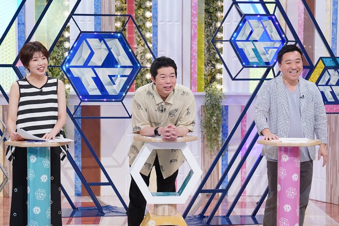 林マオ(読売テレビアナウンサー)、今田耕司、月亭八光(C)読売テレビ