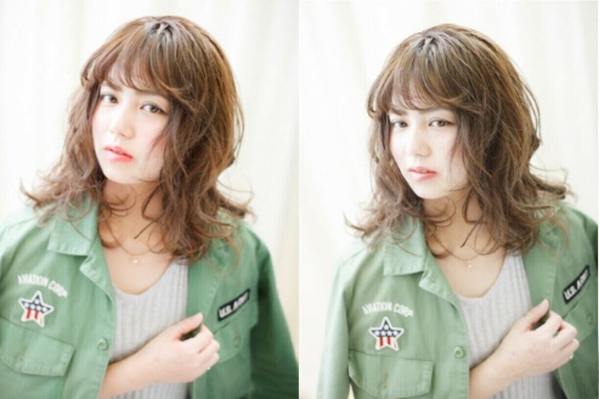 ミディアム 小顔に見える髪型15選 悩み解決の大人おしゃれなヘアカタログ モデルプレス