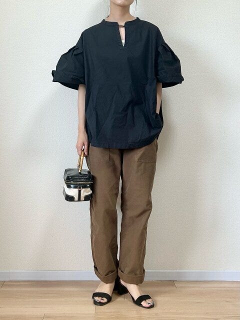 ワイドパンツコーデ