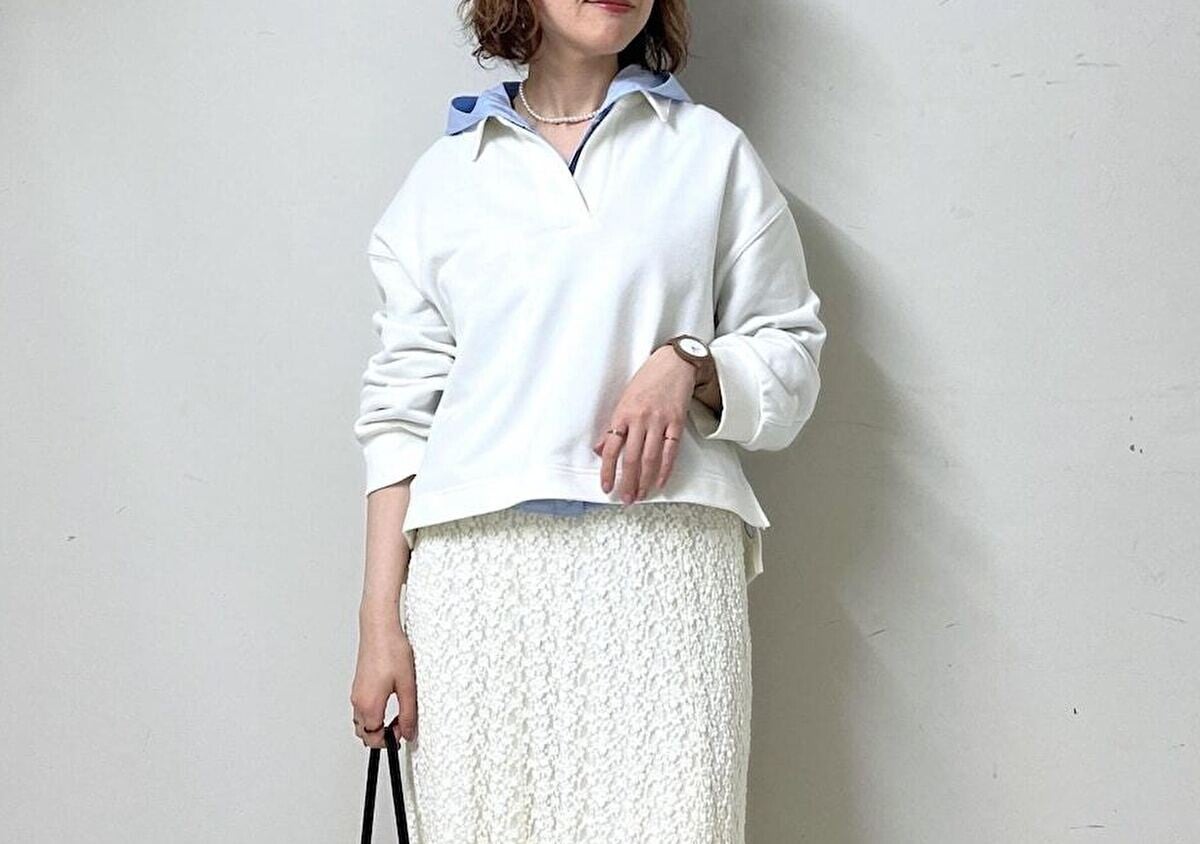 春コーデはスウェット×スカートで品よく垢抜ける♡カジュアルすぎない！大人のお手本スタイル