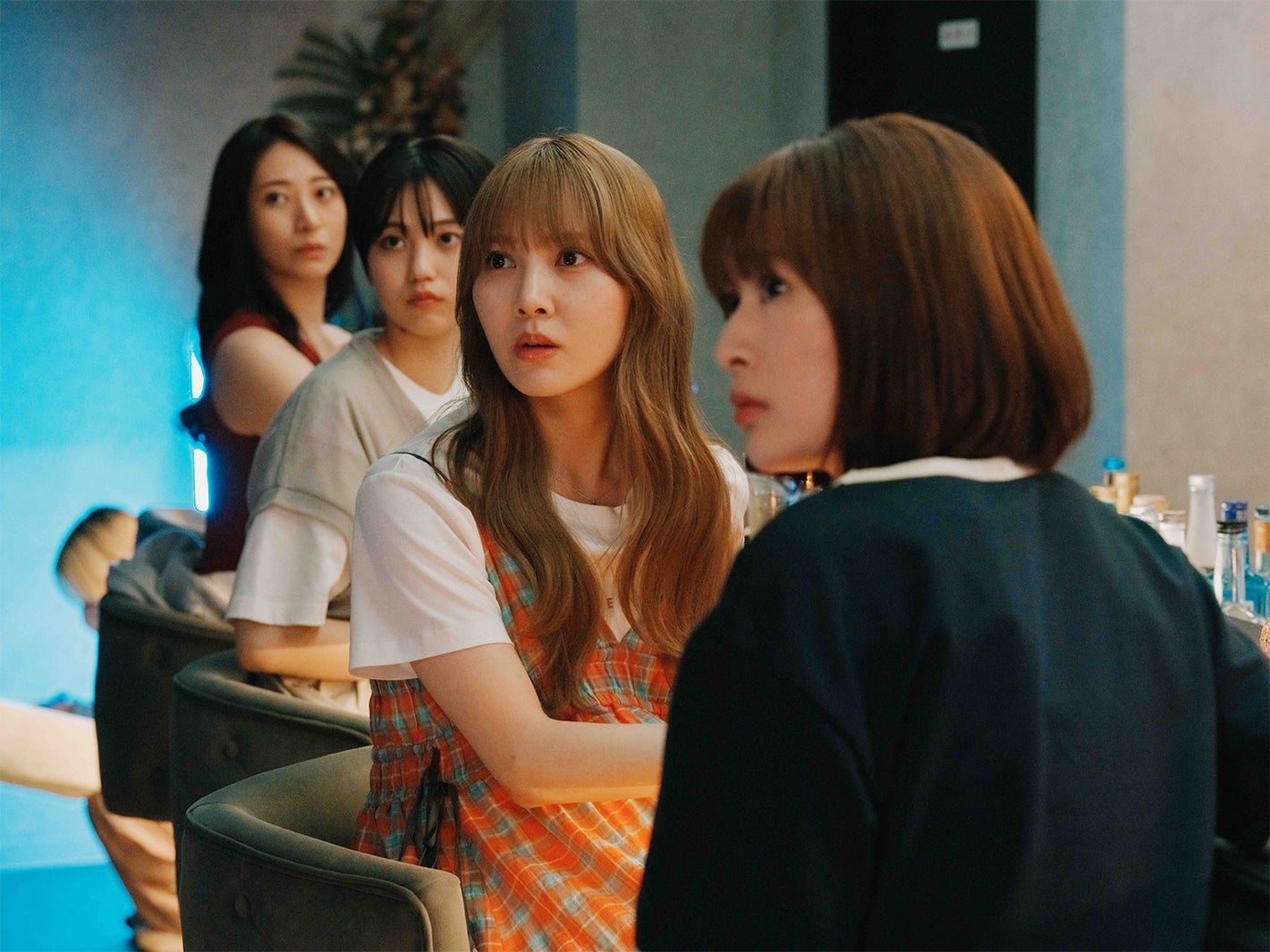 染谷有香、平美乃理、加藤史帆、優希美青（C）「彩香ちゃんは弘子先輩に恋してる」製作委員会・MBS／第5話より