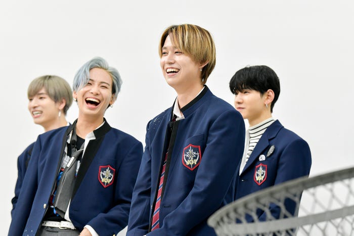 「JO1 祝!2ndシングル特番『JO1 SCHOOL』重大発表SP」(左から)金城碧海、川尻蓮、白岩瑠姫、佐藤景瑚(C)AbemaTV,Inc.