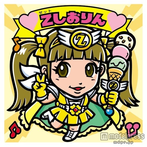 玉井詩織が描かれたももクロマンシール