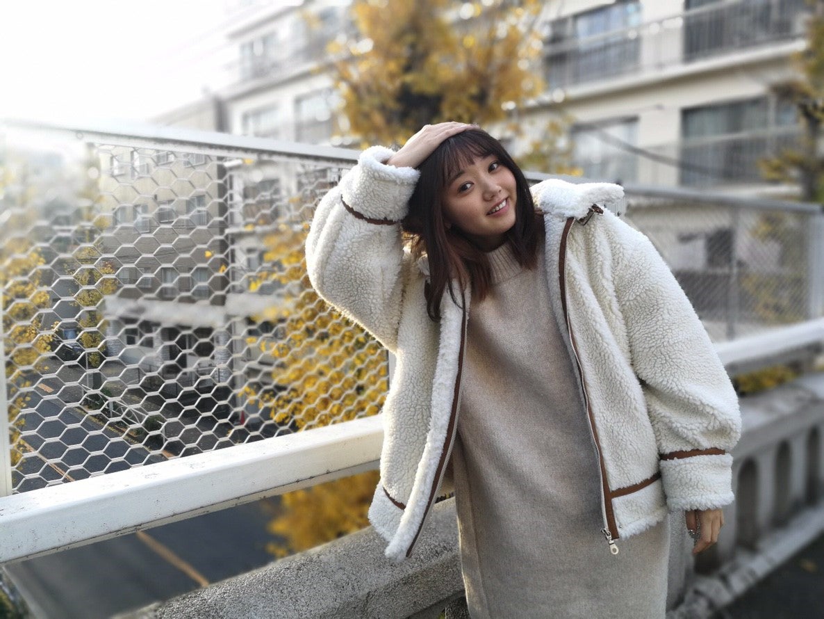 江野沢愛美／「週刊プレイボーイ」12号オフショット（写真提供：所属事務所）