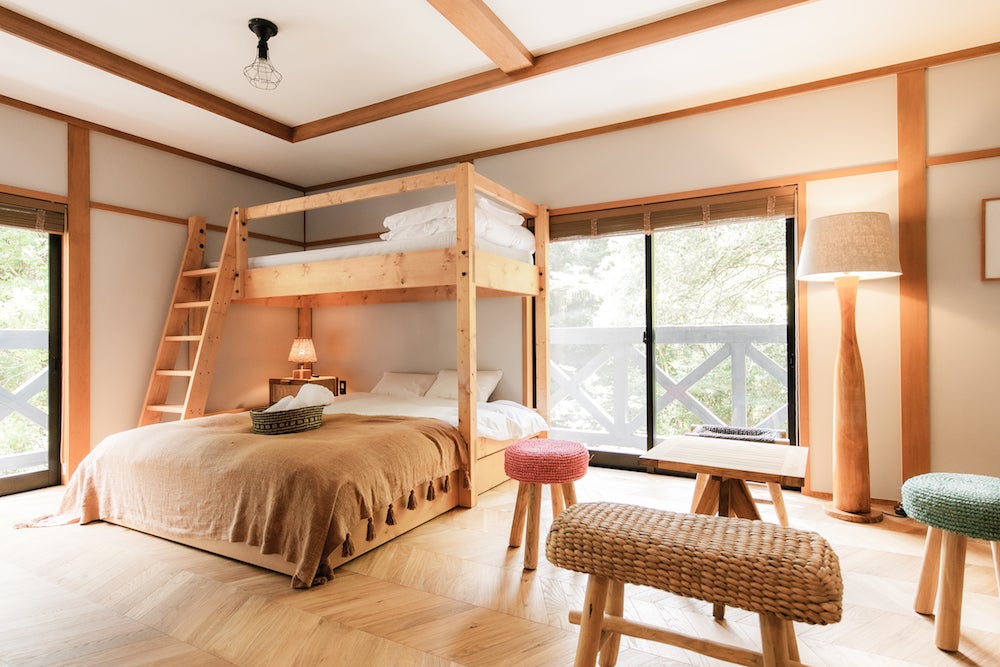 四万十川源流、森の国『水際のロッジ』／画像提供：サン・クレア