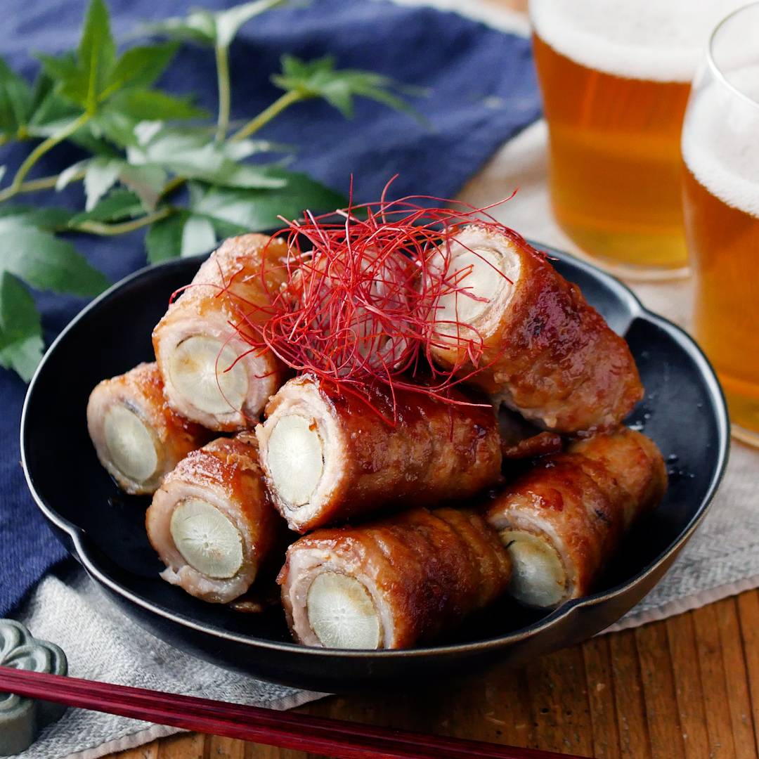 調味料ひとつで簡単!ごぼうの甘辛肉巻き