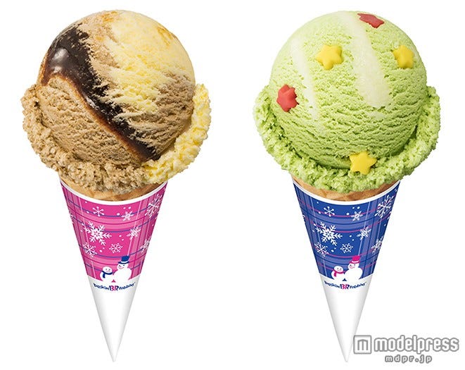 サーティワンのクリスマスフレーバー「モンブラン&クレームブリュレ」「トゥインクルツリー」