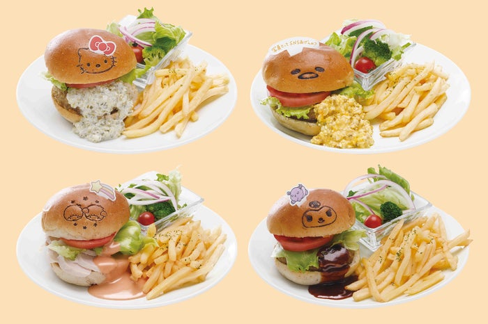 ハンバーガー 各1,000円 ／画像提供：サンリオ