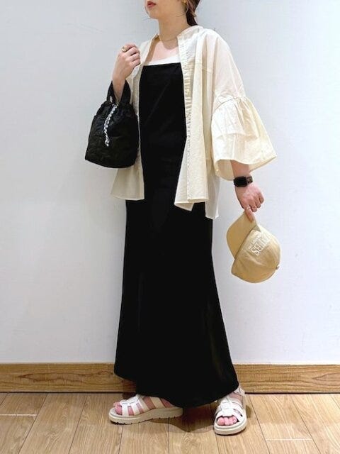 ワンピース　コーデ　体型カバー